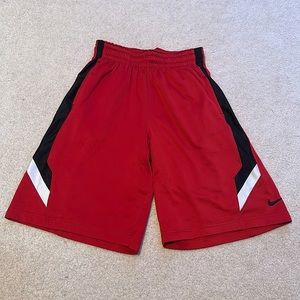 Nike Men’s Red Black White Basketball Shorts Size Small